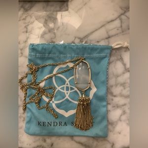 Kendra Scott Pendant Necklace (slate grey stone)